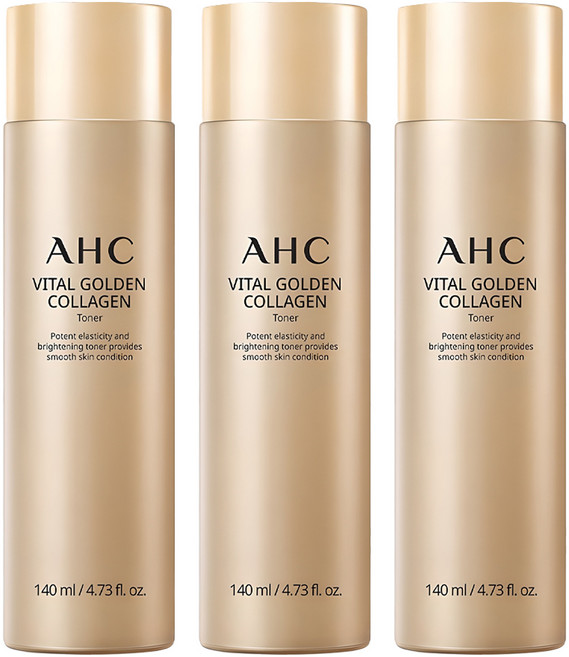 AHC 바이탈 골든 콜라겐 토너, 140ml, 3개