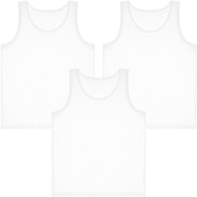 BASE ALPHA ESSENTIALS 男童100%純棉日常背心 3件組