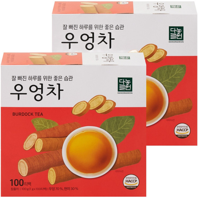 다농원 우엉차 티백, 1g, 100개입, 2개