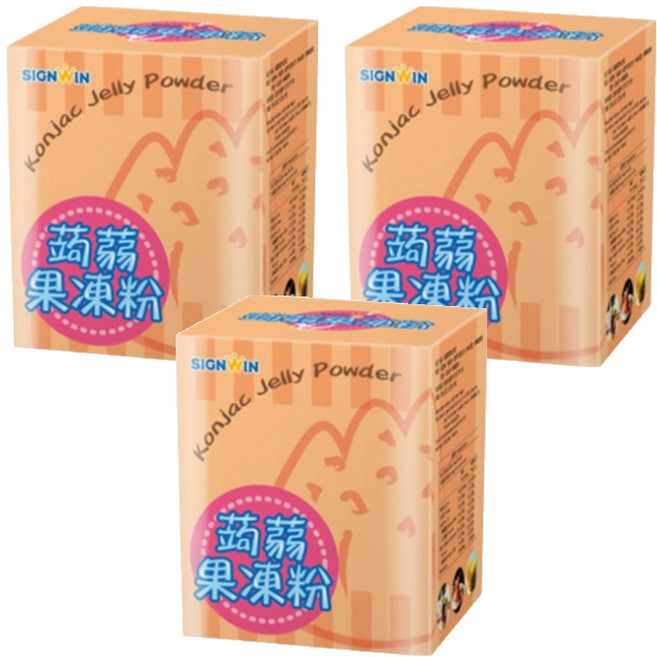 SIGNWIN 三得冠 蒟蒻果凍粉 10包入, 200g, 3盒