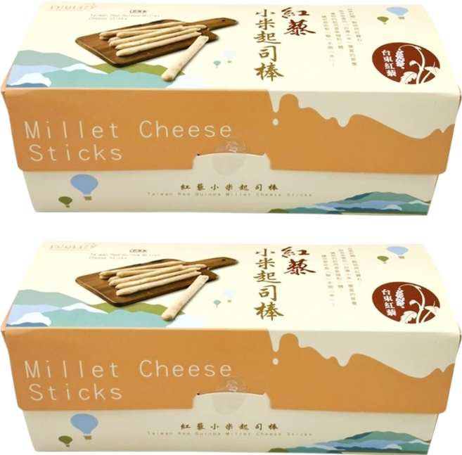 DJULIS 德朱利斯 台東紅藜小米起司棒, 63g, 2盒