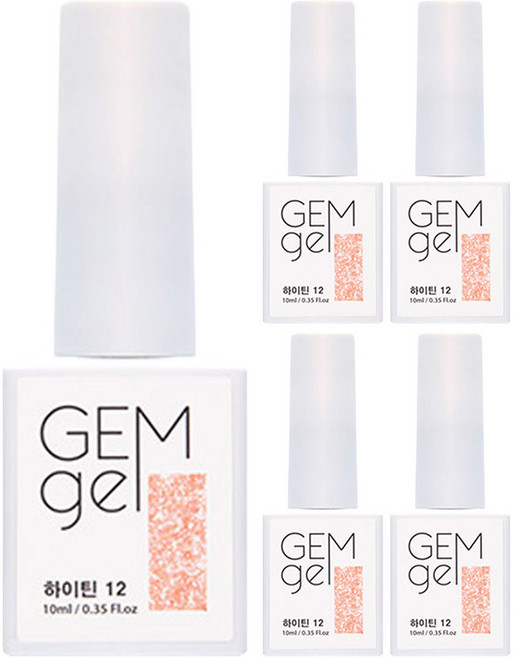 아이빛 젬젤 하이틴 형광 글리터 젤네일, 12, 10ml, 5개