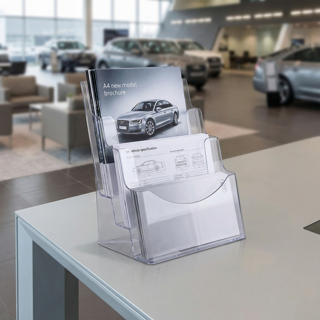 마메 아크릴 리플렛 POP 카다로그 꽂이 A4, 1개