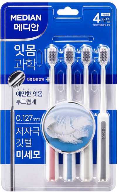 메디안 잇몸과학 칫솔, 4개입, 1개