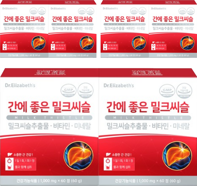 닥터엘리자베스 간에 좋은 밀크씨슬 60p, 6개, 60g
