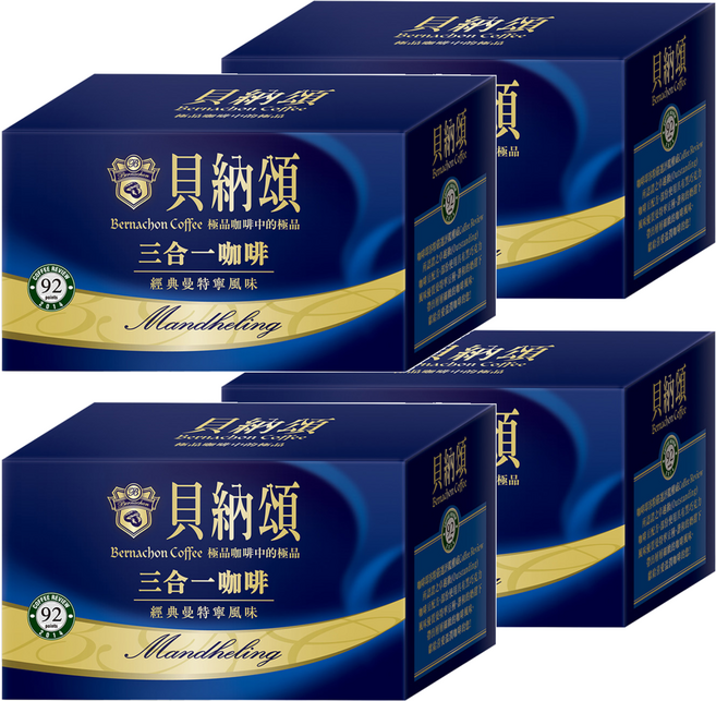 貝納頌 三合一咖啡 經典曼特寧風味, 18g, 25包, 4盒