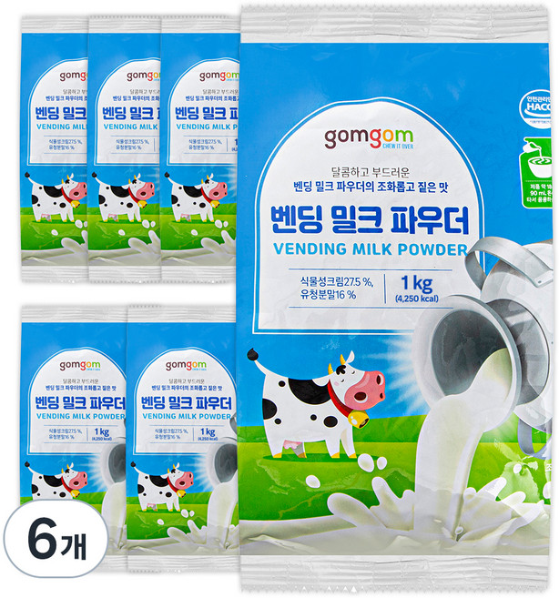 곰곰 벤딩밀크 파우더, 1kg, 1개입, 6개