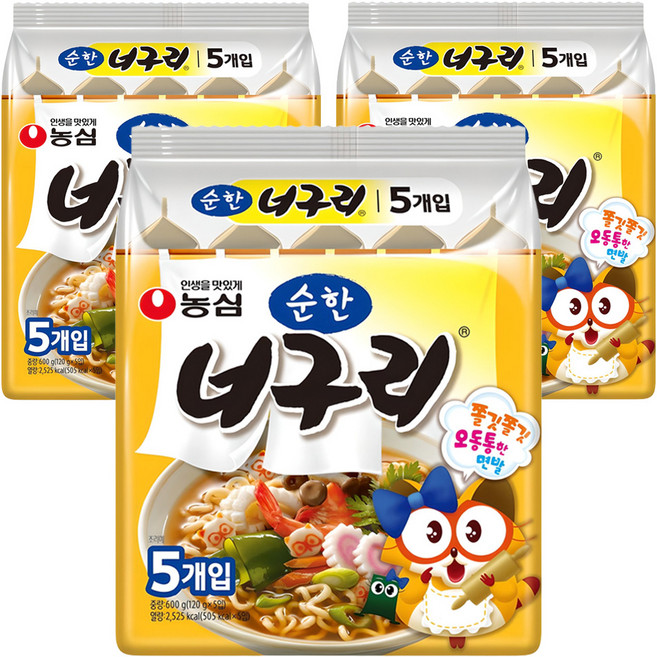 너구리 순한맛 120g, 15개