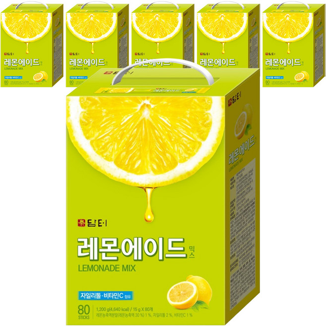 담터 레몬에이드 믹스 분말, 15g, 80개입, 6개