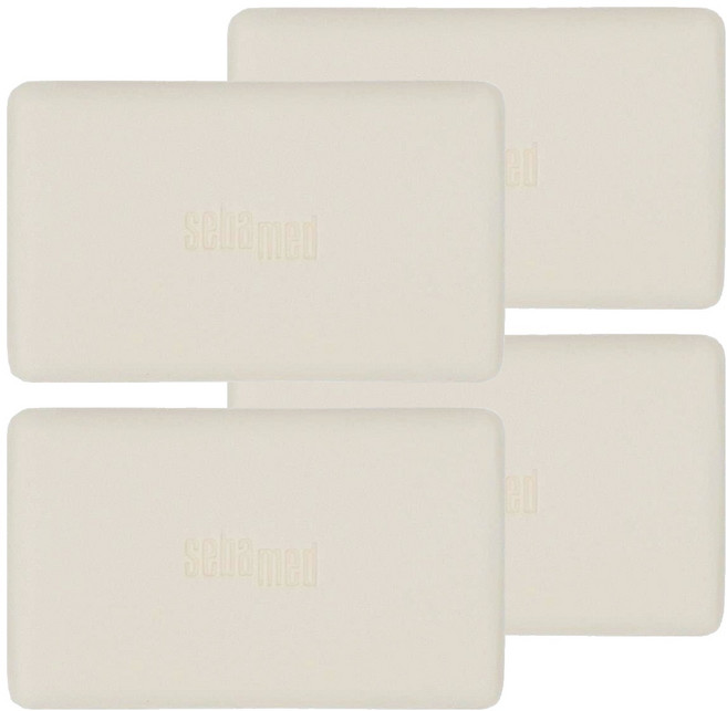 sebamed 施巴 5.5橄欖潔膚皂 適合乾性/中性/敏感性膚質 pH5.5微酸性 無皂鹼不刺激, 150g, 4個
