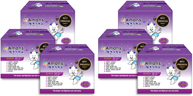 Amons 母犬用寵物尿布, 超小型, 6個, 10入