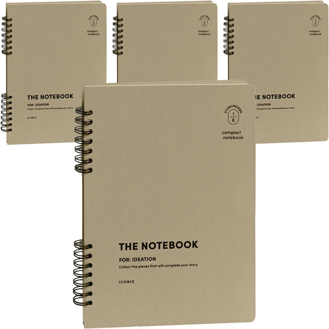 아이코닉 컴팩트 A5 8컷 콘티 아이디어노트, 15 SAND BEIGE, 4개