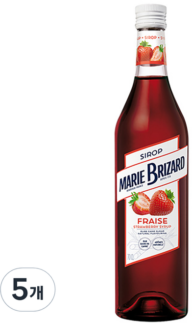 마리브리자드 스트로베리 시럽, 700ml, 5개
