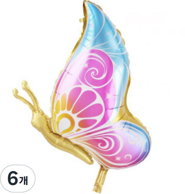 타이탄 프리미엄 파티 풍선, 핑크핑크빛나비, 6개