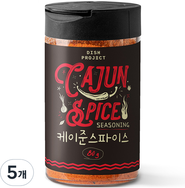 디쉬프로젝트 케이준스파이스, 80g, 5개