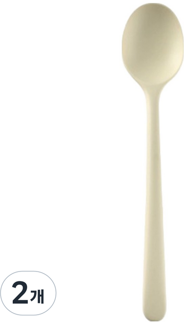 Minaru 粉彩矽膠料理匙 24cm, 白色, 2個