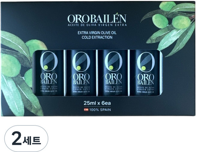 오로바일렌 엑스트라 버진 올리브 오일 피쿠알 25ml x 6p 세트, 2세트