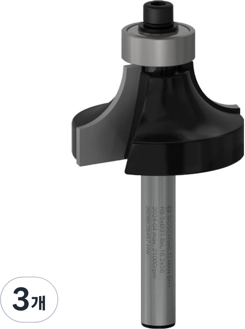 BOSCH 博世 路達修邊機圓角刀頭 9.5 x 31.8 x 16.2 x 6 mm 2608628457, 3個