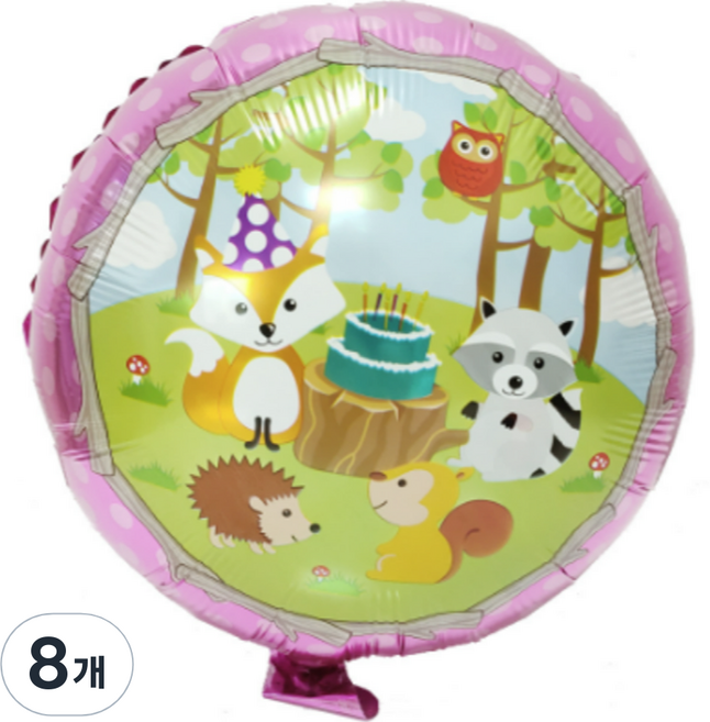 타이탄 프리미엄 잔치 파티 동물 풍선 18인치, 레드 포레스트, 8개