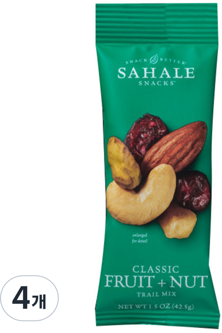 사할리스낵 클래식 후르츠 넛츠, 42.5g, 4개