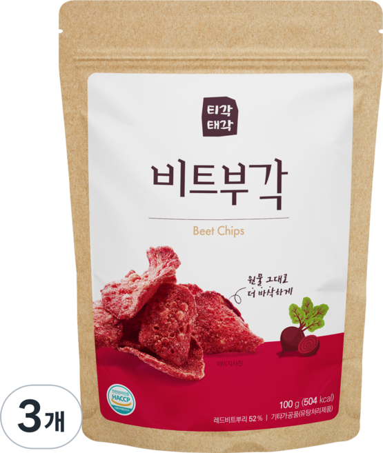 티각태각 비트부각, 100g, 3개