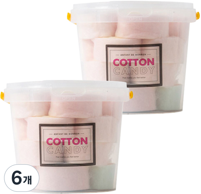 앙팡드봉봉 한입솜사탕 레인보우, 45g, 6개