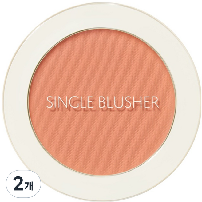 더샘 샘물 싱글 블러셔 5g, CR03 선샤인 코랄, 2개