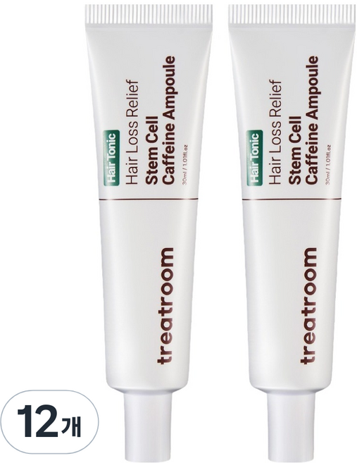 트리트룸 헤어토닉 탈모완화 줄기세포 카페인 앰플, 12개, 30ml