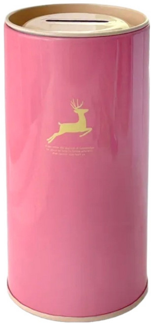 모디안 인테리어 지폐 미니 원형 저금통, 핑크, 1개