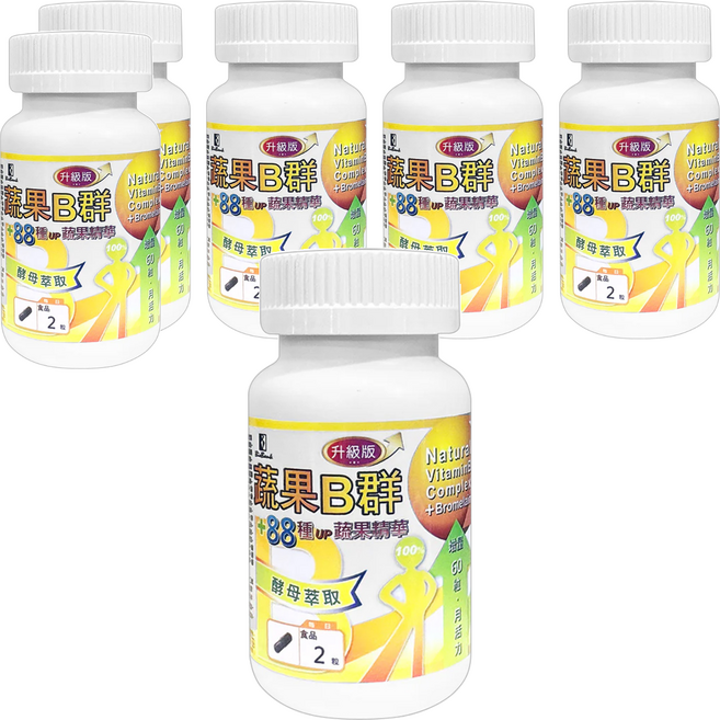 BioBank 大金宏醫 88種蔬果酵素B群升級版, 60顆, 30g, 6罐