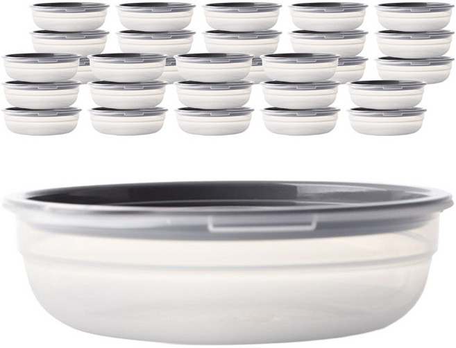 홈앤하우스 어스스팀쿡 전자레인지 용기 그레이, 32개, 450ml