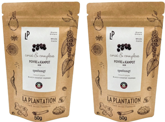 라플랜테이션 블랙 캄폿 통후추, 50g, 2개