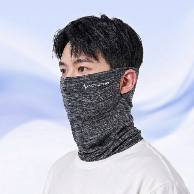 액티제노 자외선 차단 스포츠 배달 쿨마스크, 멜란지그레이, 1개