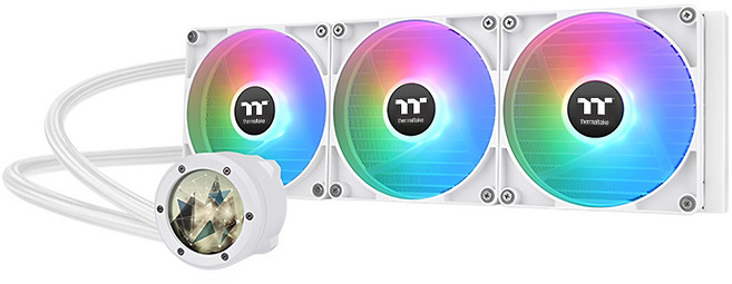 thermaltake 曜越 TH420 V2 Ultra ARGB Sync 主板連動 2.1吋液晶冷頭, CL-W407-PL14SW-A, 白色, 1個