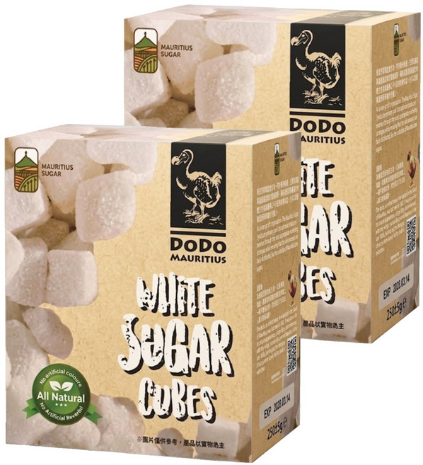 DODO 模里西斯 天然塊狀白蔗糖, 250g, 2盒