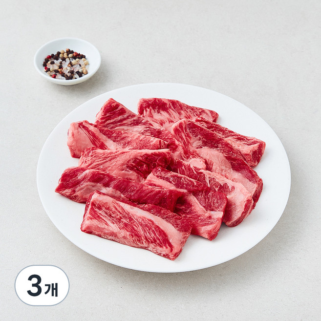 푸드장 미국산 블랙비프 소갈비살 (냉장), 300g, 3개
