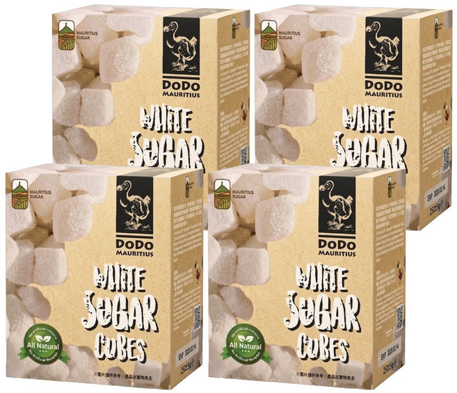 DODO 渡渡鳥 模里西斯 天然塊狀白蔗糖, 250g, 4盒