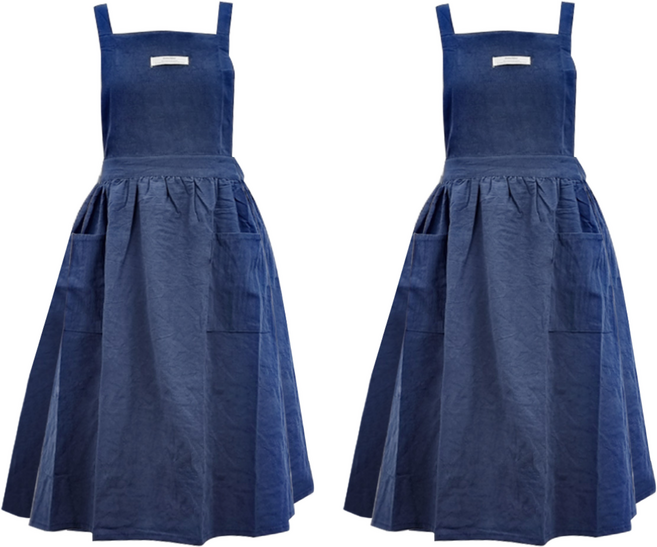 젊은이마켓 린넨 앞치마 V0030, 네이비, 2개