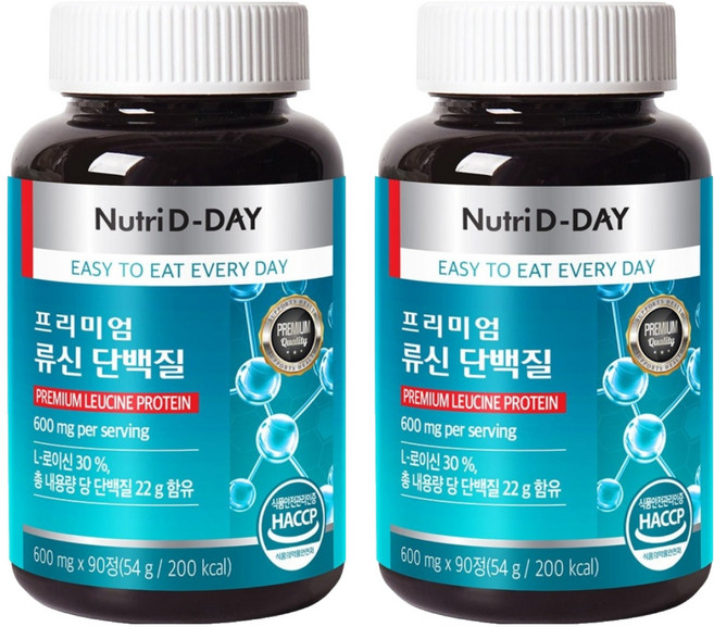 뉴트리디데이 프리미엄 류신 단백질, 90정, 2개