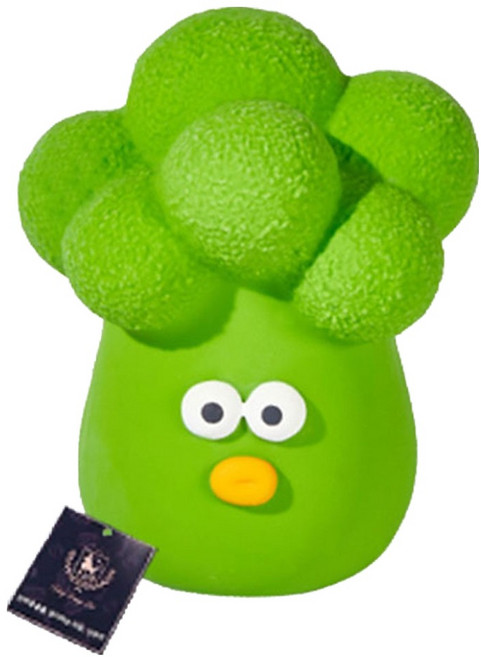 딩동펫 반려동물 푸드 삑삑이 라텍스 장난감, 02 브로콜리, 1개