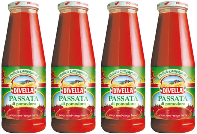 디벨라 토마토 퓨레 파스타 피자 스프 소스, 680g, 4개