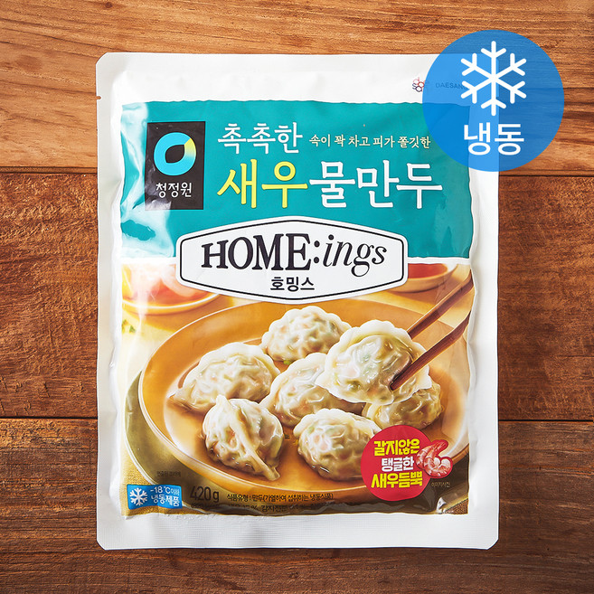 청정원 호밍스 촉촉한 새우 물만두 (냉동), 420g, 1개