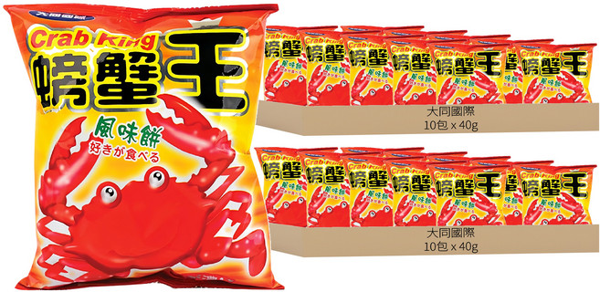 大同國際 螃蟹王 風味餅, 40g, 20包