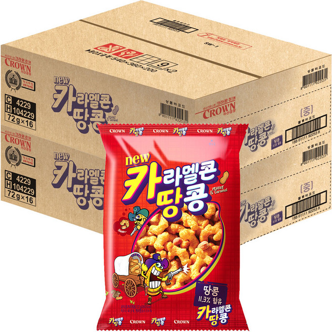 CROWN 皇冠 焦糖玉米花生, 32個, 72g