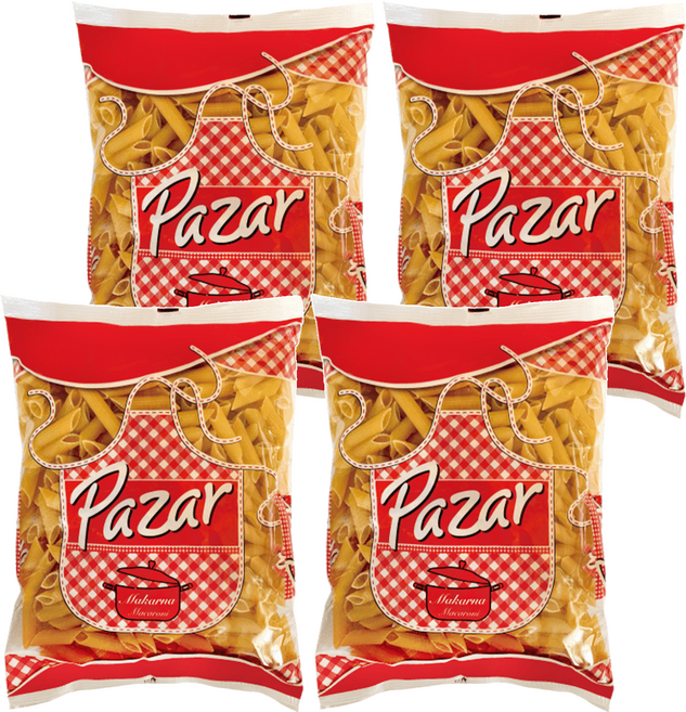 Pazar 雙尖通心麵, 500g, 4包
