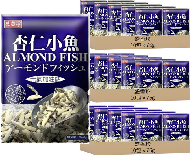 盛香珍 杏仁小魚, 76g, 30包