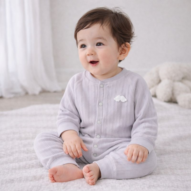 Bebeniz 嬰幼兒用天使翅膀純棉長袖連身衣