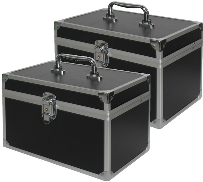 테네져 2단 메이크업 박스, 블랙, 2개