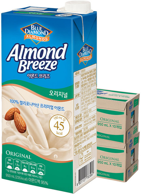 블루다이아몬드 아몬드 브리즈 오리지널, 950ml, 20개