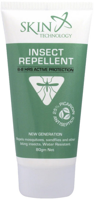 紐西蘭 SKIN TECHNOLOGY 25%派卡瑞丁 瑞斌12H長效防蚊乳霜, 80ml, 1條